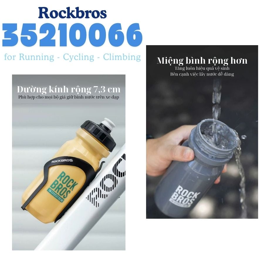 Bình nước tập luyện 600ml Rockbros 35210066 - Thân mềm