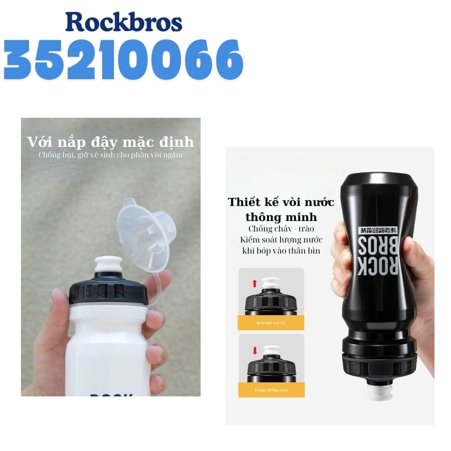 Bình nước tập luyện 600ml Rockbros 35210066 - Thân mềm