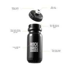 Bình nước tập luyện 600ml Rockbros 35210066 - Thân mềm