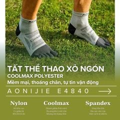 Tất xỏ ngón cổ lửng AONIJIE E4840