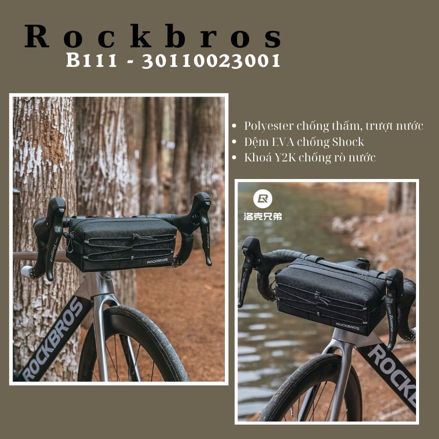 Túi hộp treo ghi đông Rockbros B111 - 30110023001 cho xe đạp