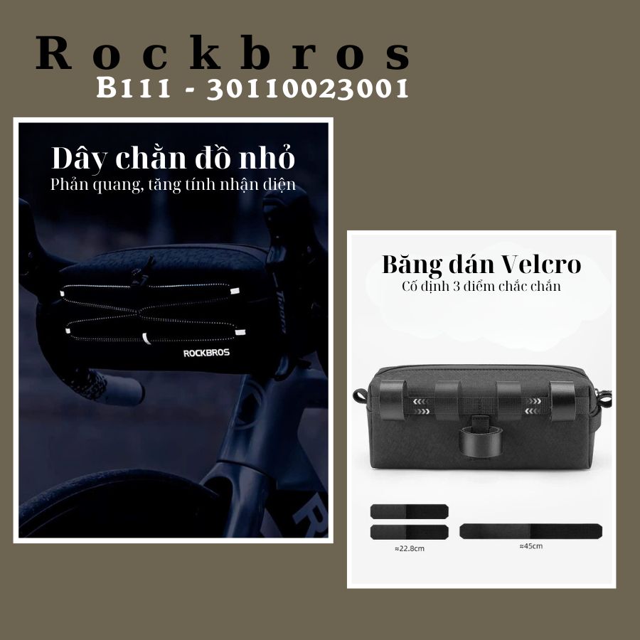 Túi hộp treo ghi đông Rockbros B111 - 30110023001 cho xe đạp