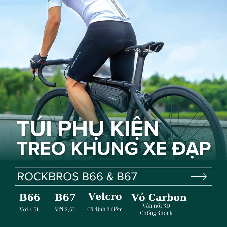 Túi khung xe đạp mang phụ kiện Rockbros B66/B67