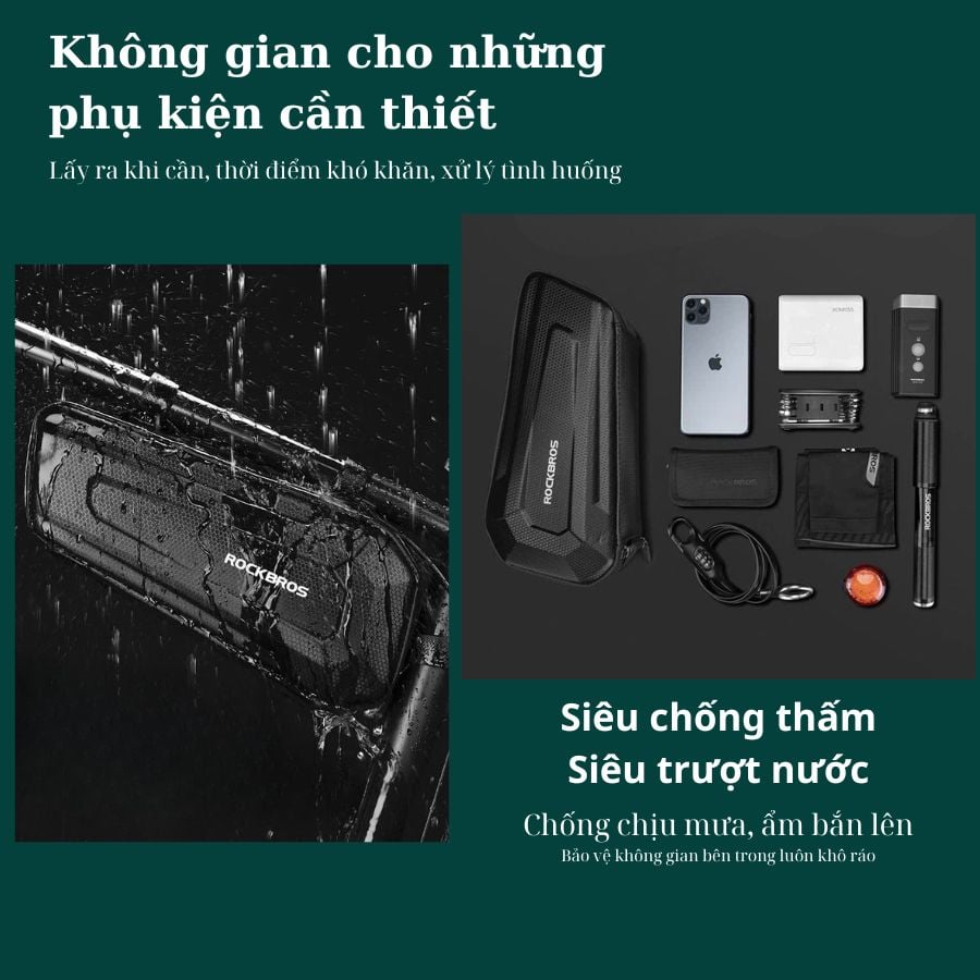 Túi khung xe đạp mang phụ kiện Rockbros B66/B67