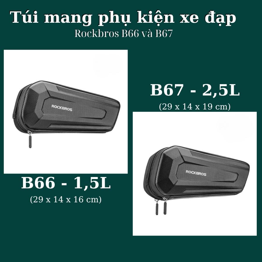 Túi khung xe đạp mang phụ kiện Rockbros B66/B67
