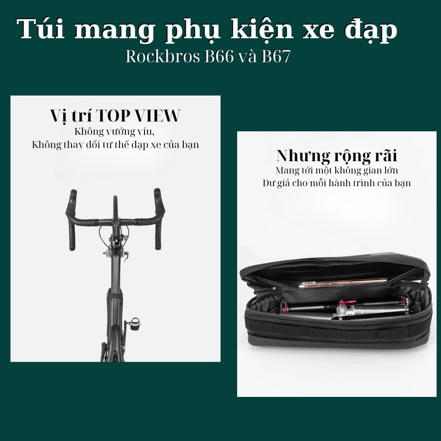 Túi khung xe đạp mang phụ kiện Rockbros B66/B67