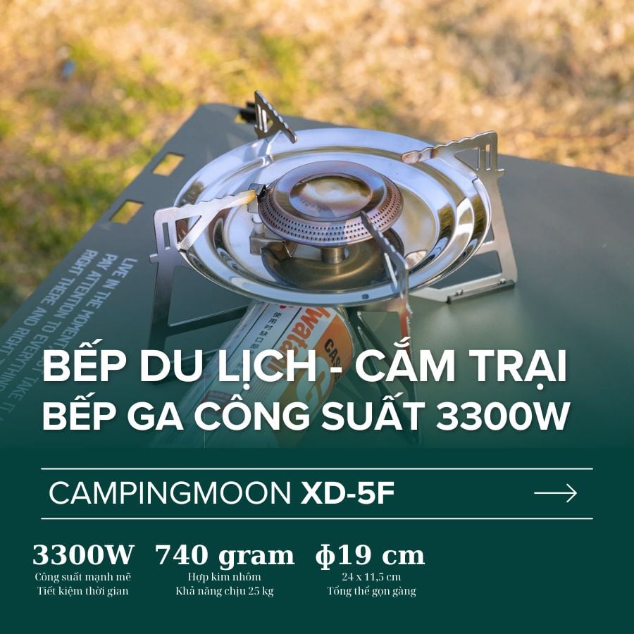 Bếp ga cắm trại - dã ngoại Campingmoon XD-5F đa năng
