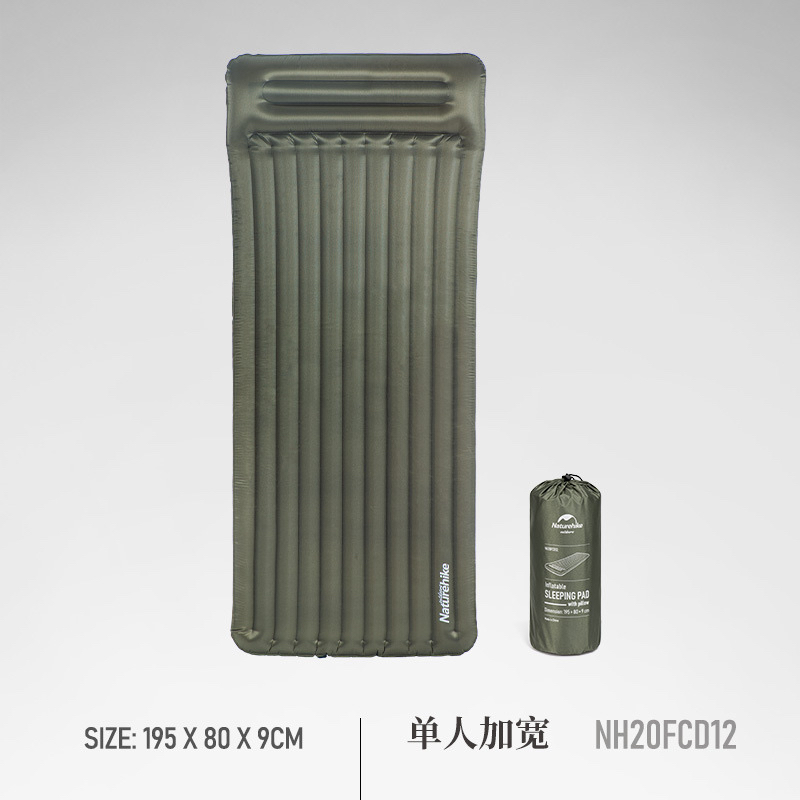 Đệm bơm hơi đơn đôi Naturehike NH20FCD12 có tựa gối ngoài trời