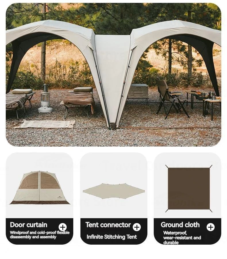 Lều trung tâm keo Titan đen YUNJIE Naturehike CNK230WS014