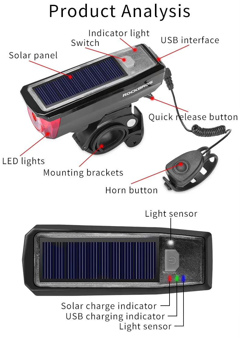 Bộ đèn còi đa năng Rockbros HJ-052