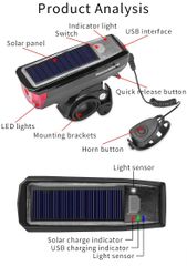 Bộ đèn còi đa năng Rockbros HJ-052