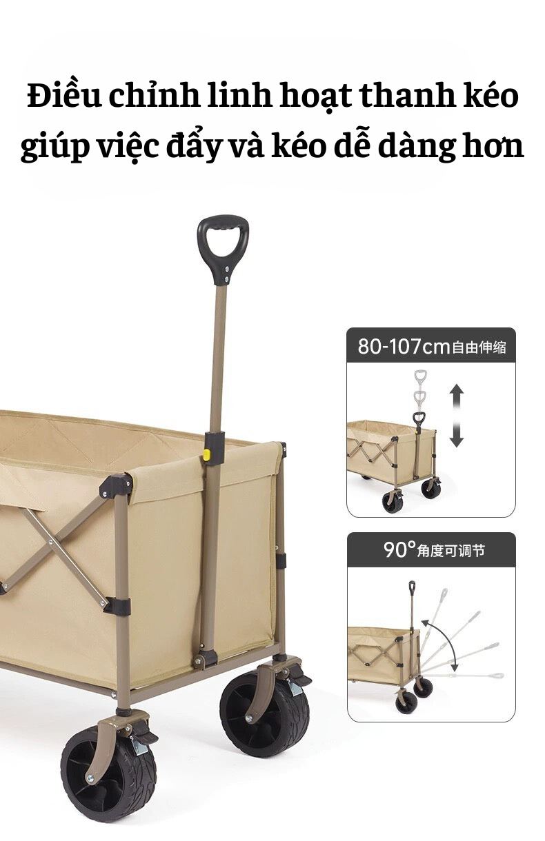 Xe kéo Camping gấp gọn Naturehike CNK2350JJ012 mẫu 250L
