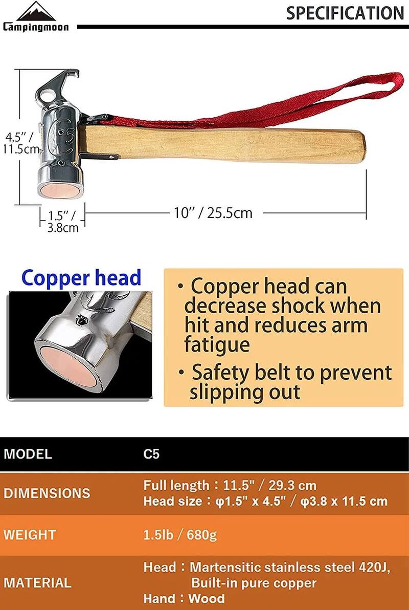 Búa đóng cọc đa năng Campingmoon C5