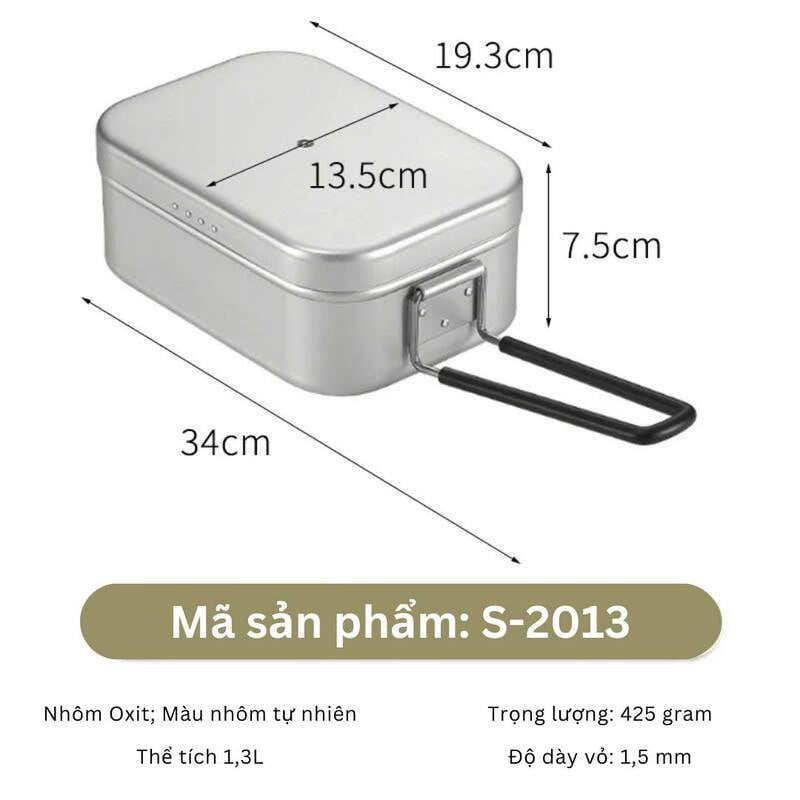 Hộp cơm nhôm cao cấp Campingmoon S-1609/S2013/H1609/H2013