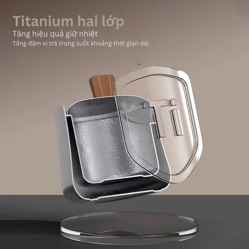 Ấm trà Titanium cao cấp Naturehike CNK2450CF025
