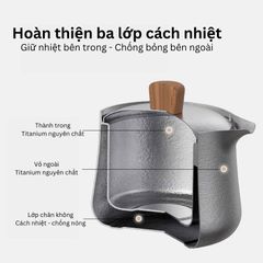 Ấm trà Titanium cao cấp Naturehike CNK2450CF025
