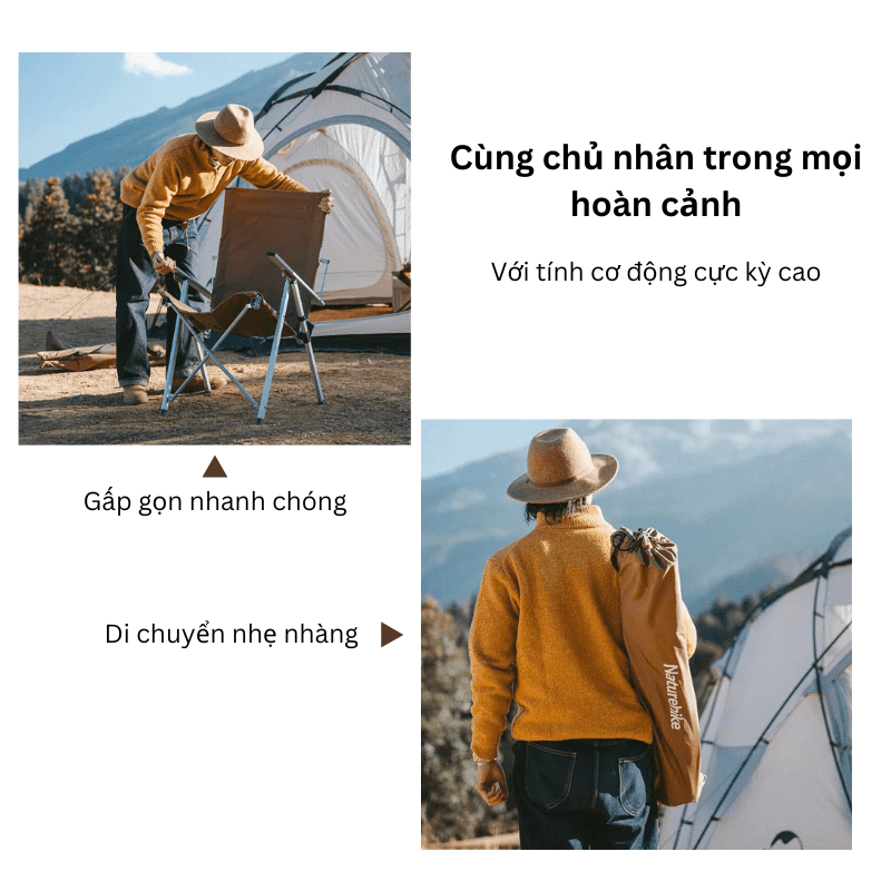 Naturehike Glamping CNH22JU059 - Ghế ngồi thư giãn cao cấp
