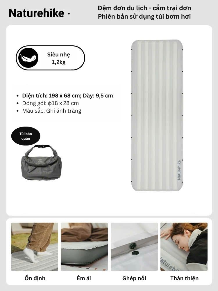 Đệm hơi du lịch cắm trại Naturehike Libamboo CNK2450WS034