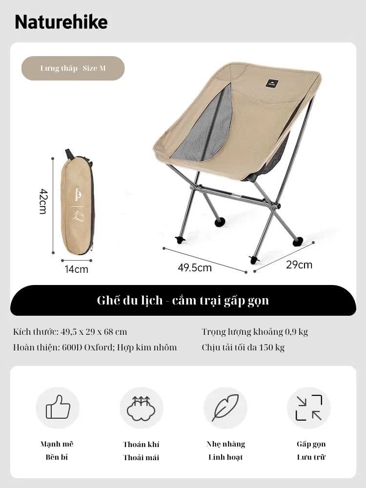Ghế xếp gấp gọn - siêu nhẹ Naturehike CNK2450JJ015