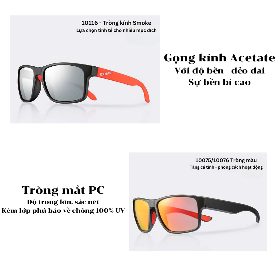 Kính mát phân cực thể thao Rockbros chính hãng