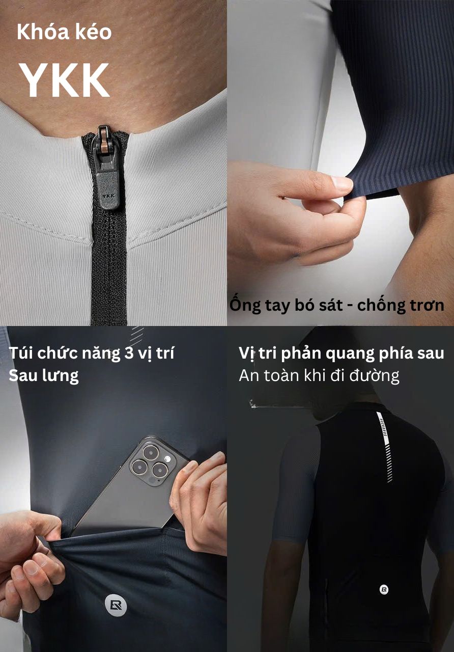 Áo ngắn tay đạp xe nam nữ Rockbros YDDX002/YDDX001
