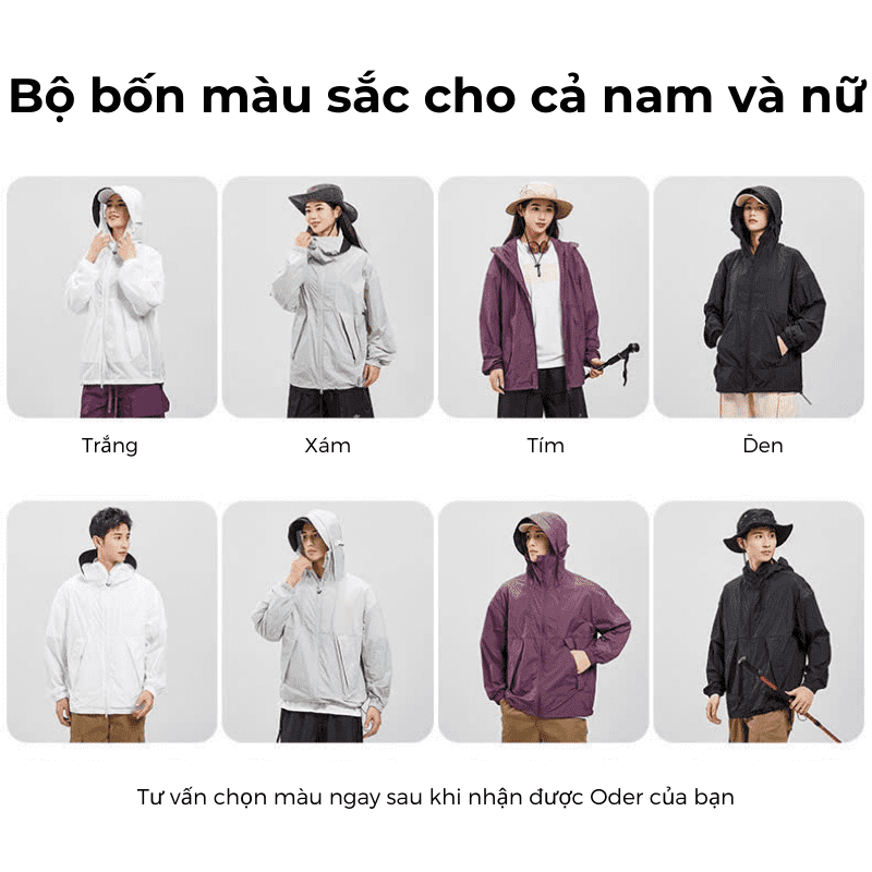 Áo gió chống nắng UPF50+ Amido 62503