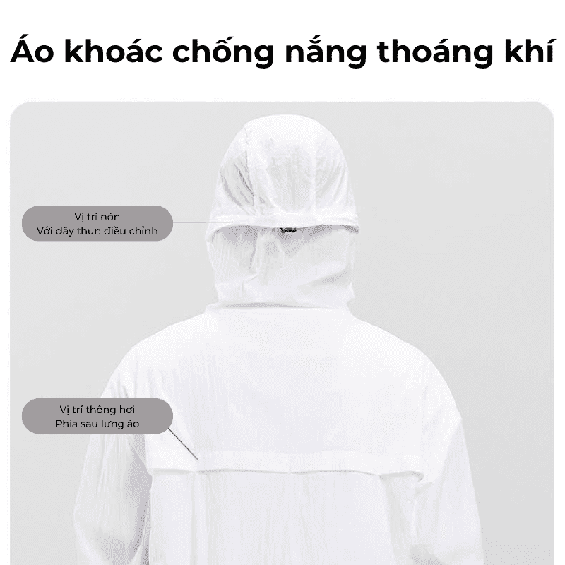 Áo gió chống nắng UPF50+ Amido 62503
