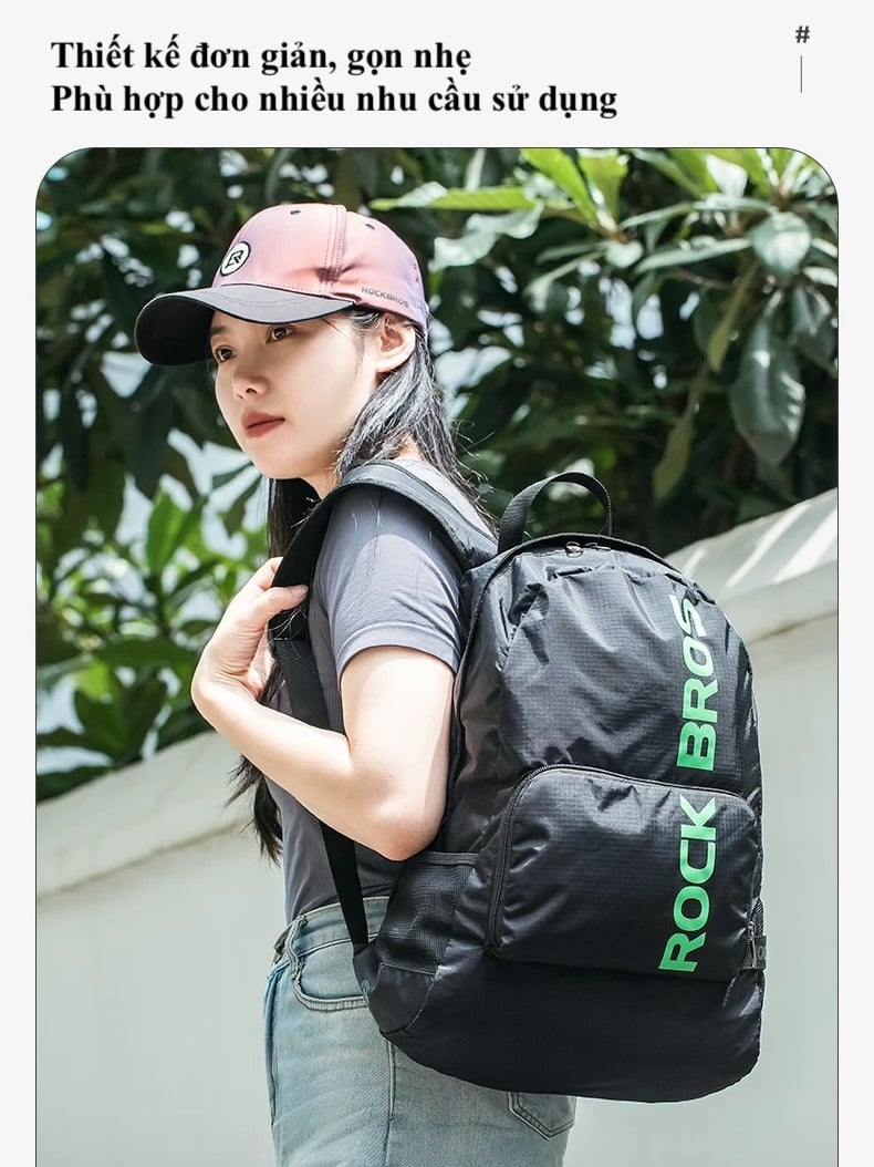 Balo chống nước - đi mưa Rockbros H10-BK