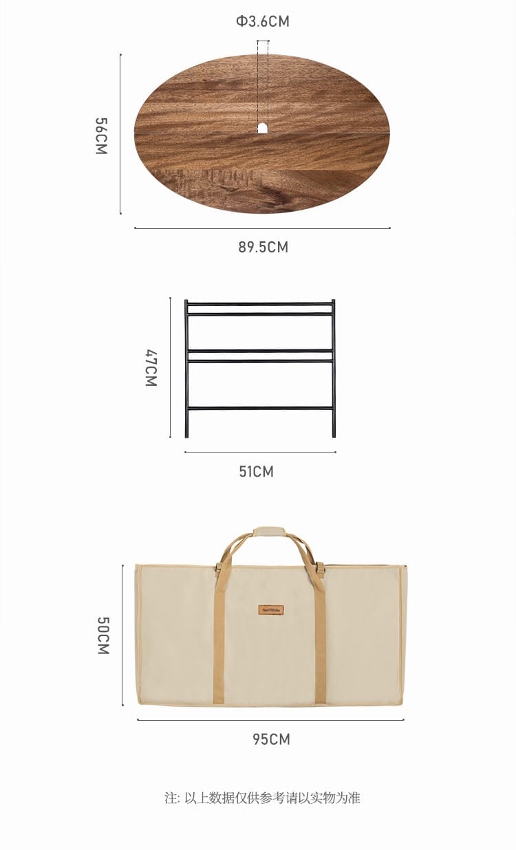 Bàn gỗ ngoài trời Naturehike NH20JJ018 bằng gỗ trắc dùng với lều Glamping