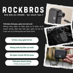 Bơm lốp xe đạp di động Rockbros AS110 - 42720011001