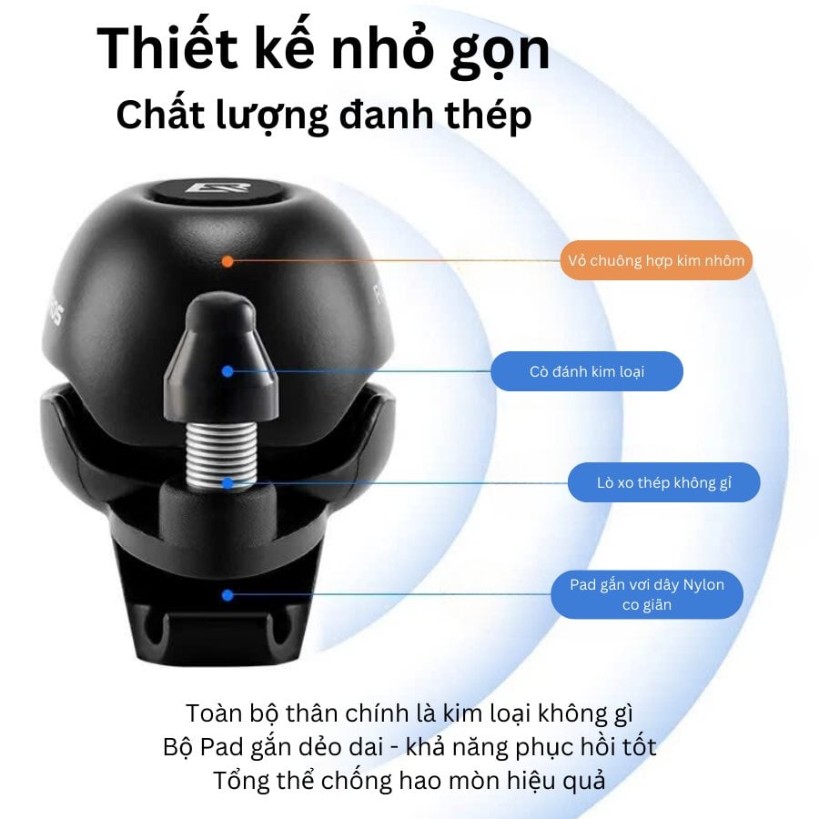 Chuông xe đạp tiếng to - âm sáng Rocbros 71710001