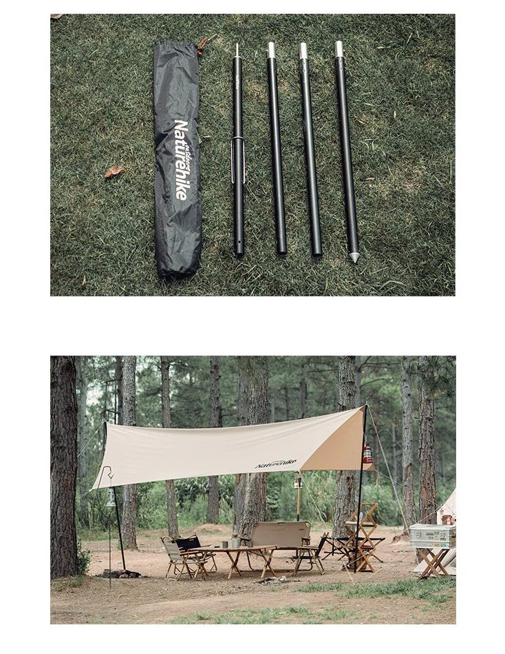 Cọc chống tăng có giá treo đèn NH20PJ040 và Naturehike NH20PJ048