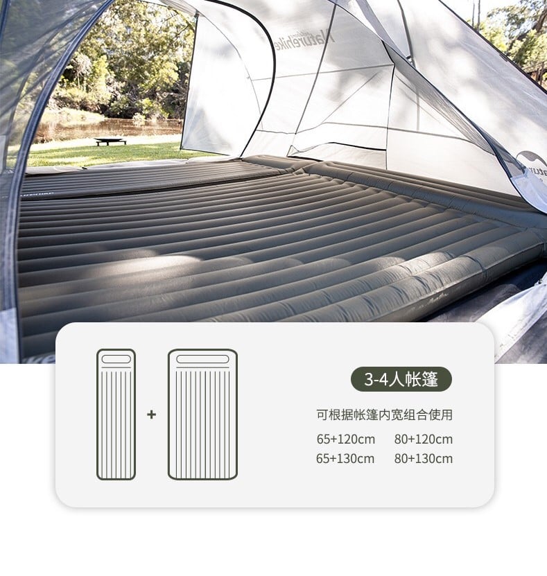 Đệm bơm hơi đơn đôi Naturehike NH20FCD12 có tựa gối ngoài trời