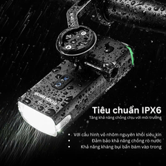 Đèn pin gắn xe đạp siêu sáng Rockbros RHL3000