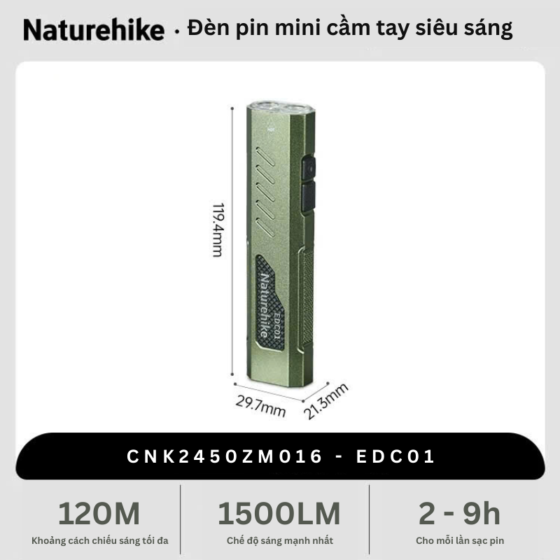 Đèn pin cầm tay mini cá nhân Naturehike CNK2450ZM016