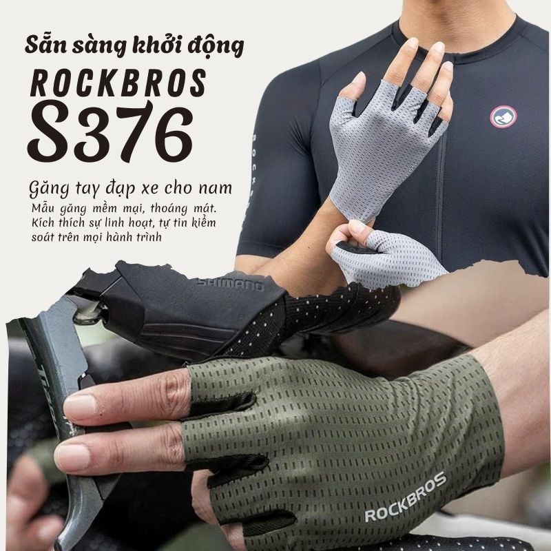 Găng tay đạp xe Rockbros S376: Siêu mỏng, cảm giác siêu thật