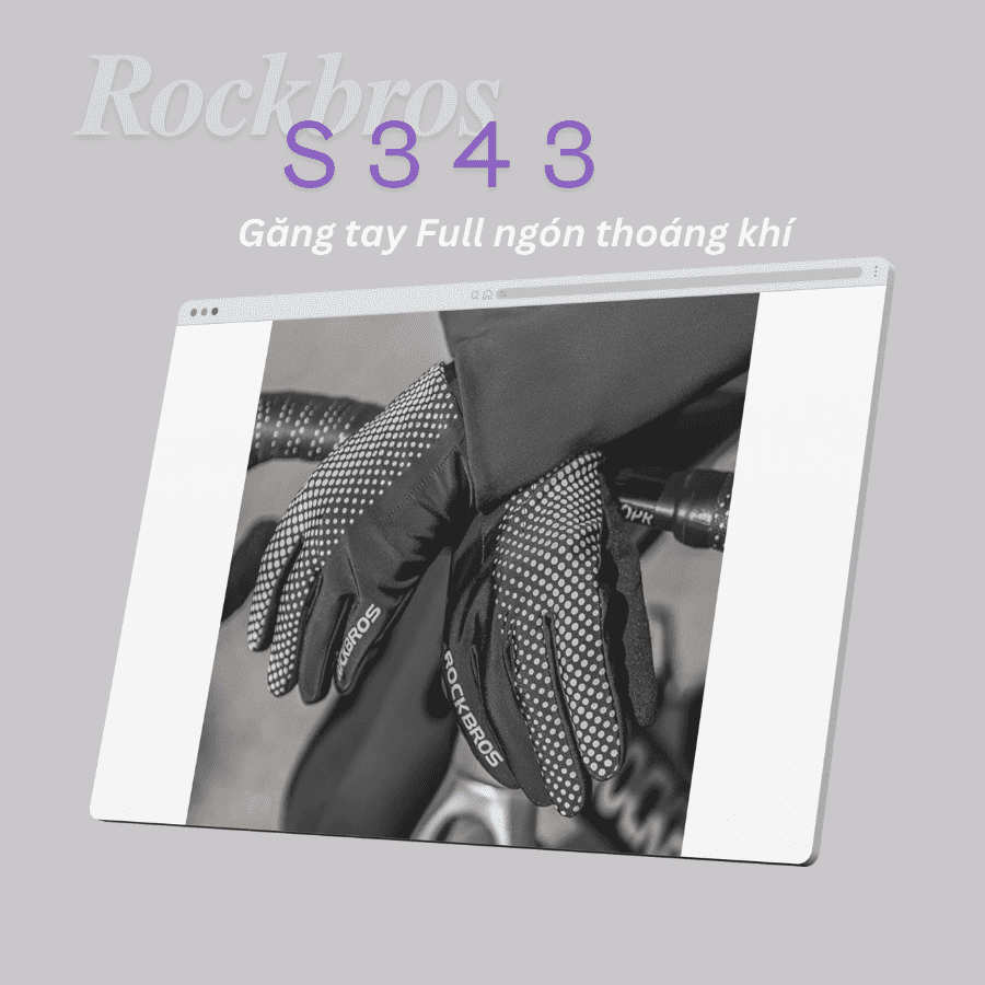 Găng tay đạp xe Full ngón Rockbros S343