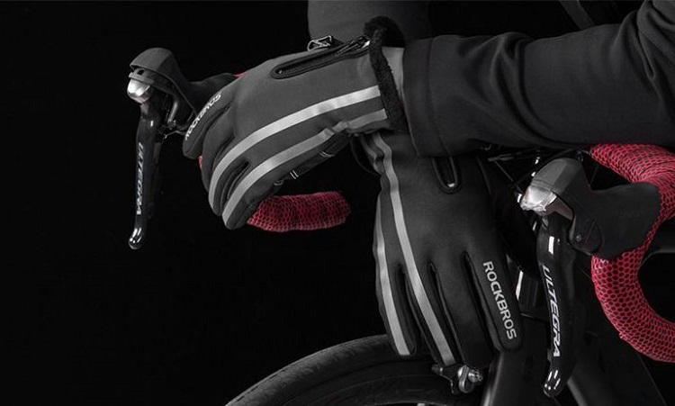 Găng tay chống tuyết chạy moto mùa đông ROCKBROS S091-2BK chính hãng