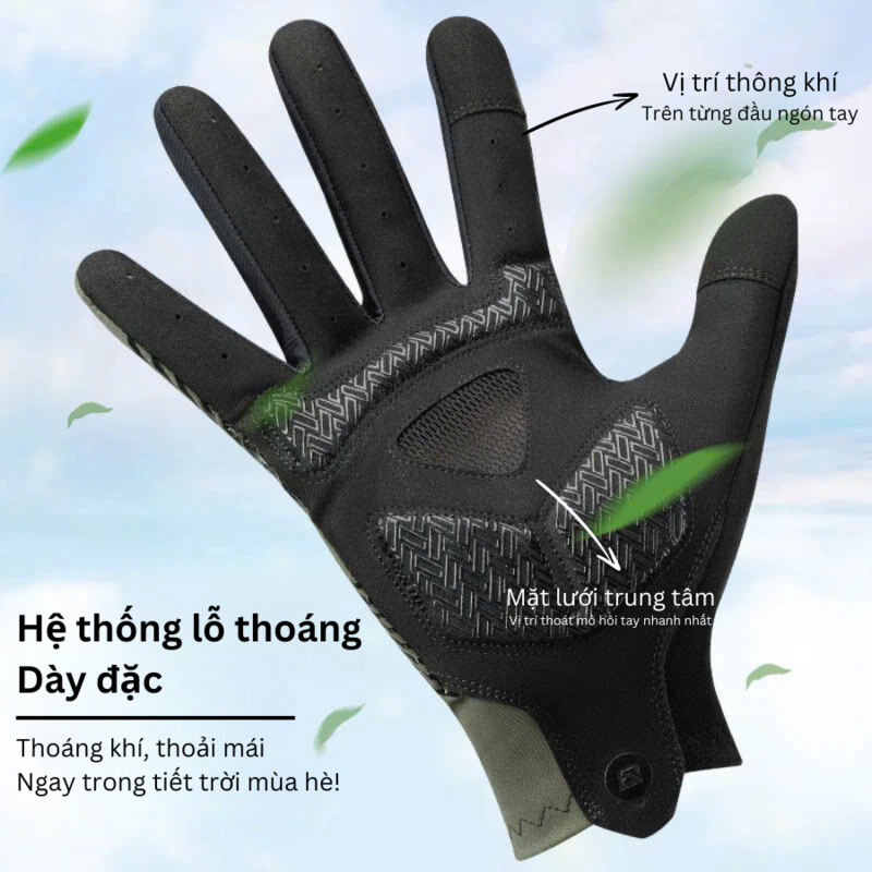 Găng tay xe đạp siêu thoáng Rockbros 16110006