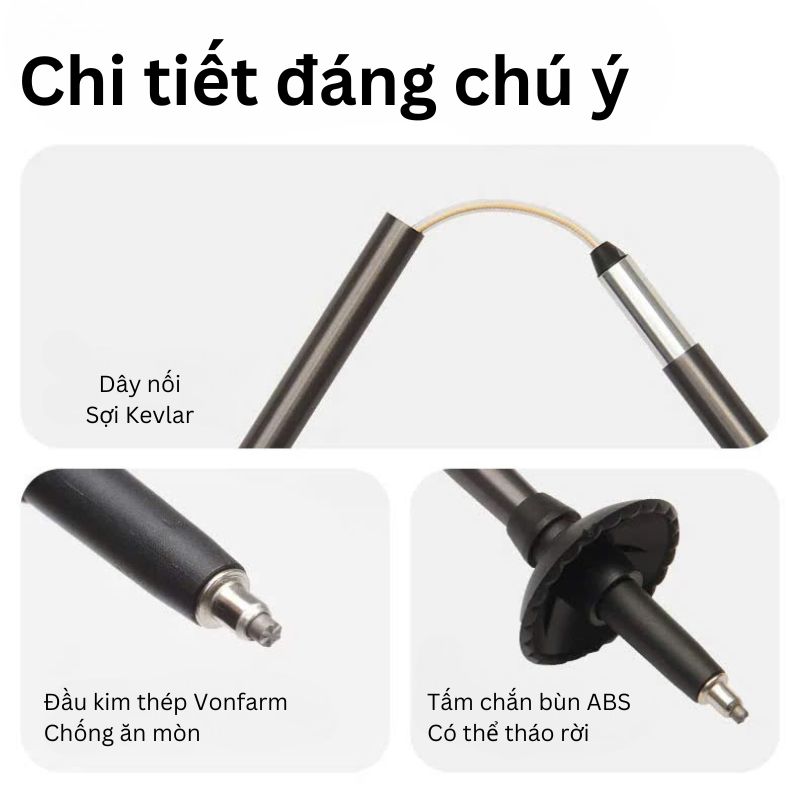 Gậy leo núi Carbon + hợp kim nhôm Naturehike CNK2450DS017