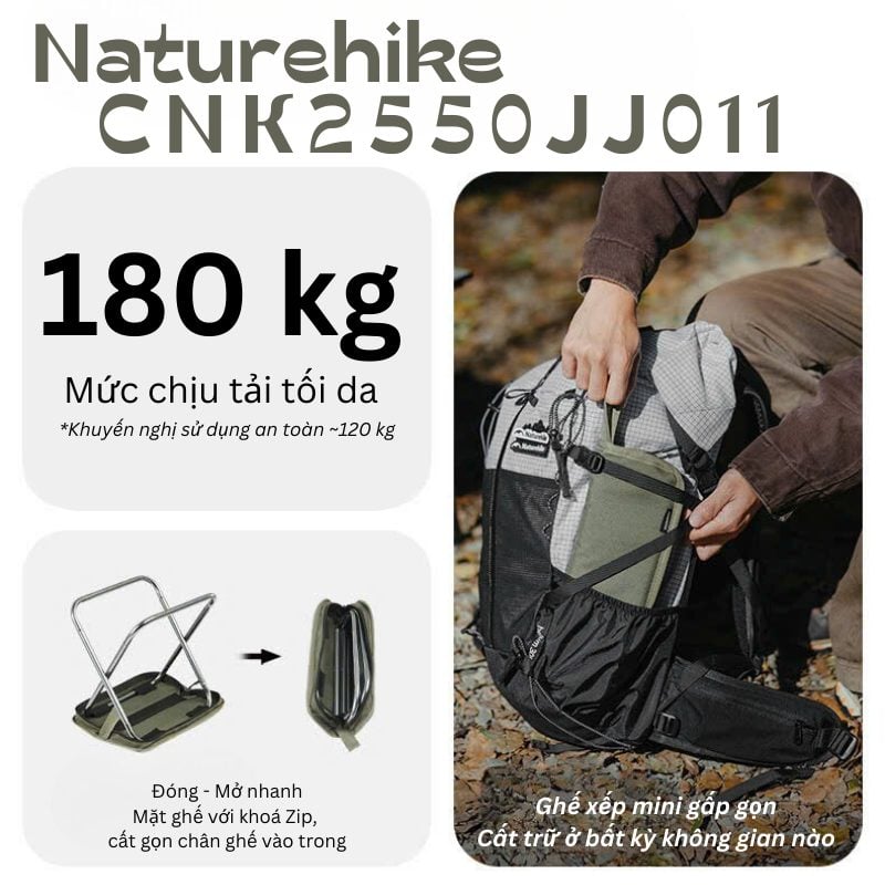 Ghế ngồi mini xách tay Naturehike CNK2550JJ011