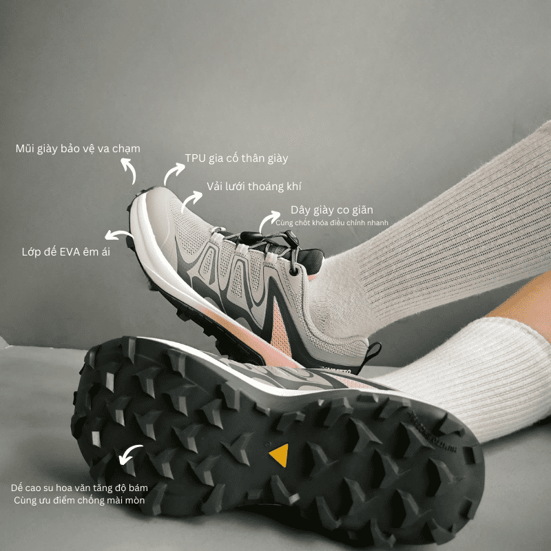 Giày Trail gọn nhẹ cho nữ Humtto 850929B-2