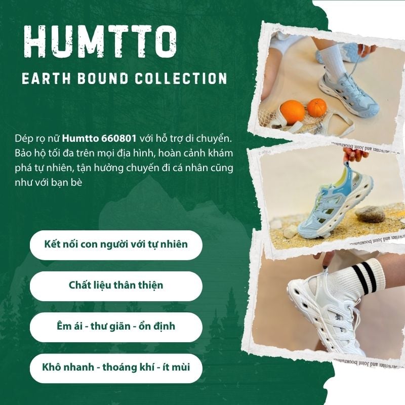 Sandal đi bộ đi nước mùa hè Humtto 660801B nữ