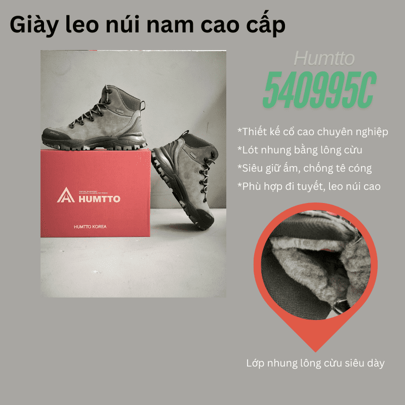 Giày cao cổ lót nhung cao cấp Humtto 540995C-2