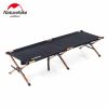 Giường xếp cắm trại vân gỗ Naturehike NH19X003-C kiêm ghế băng
