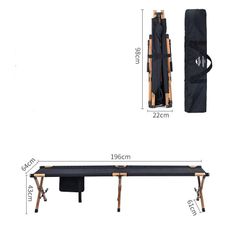 Giường xếp cắm trại vân gỗ Naturehike NH19X003-C kiêm ghế băng