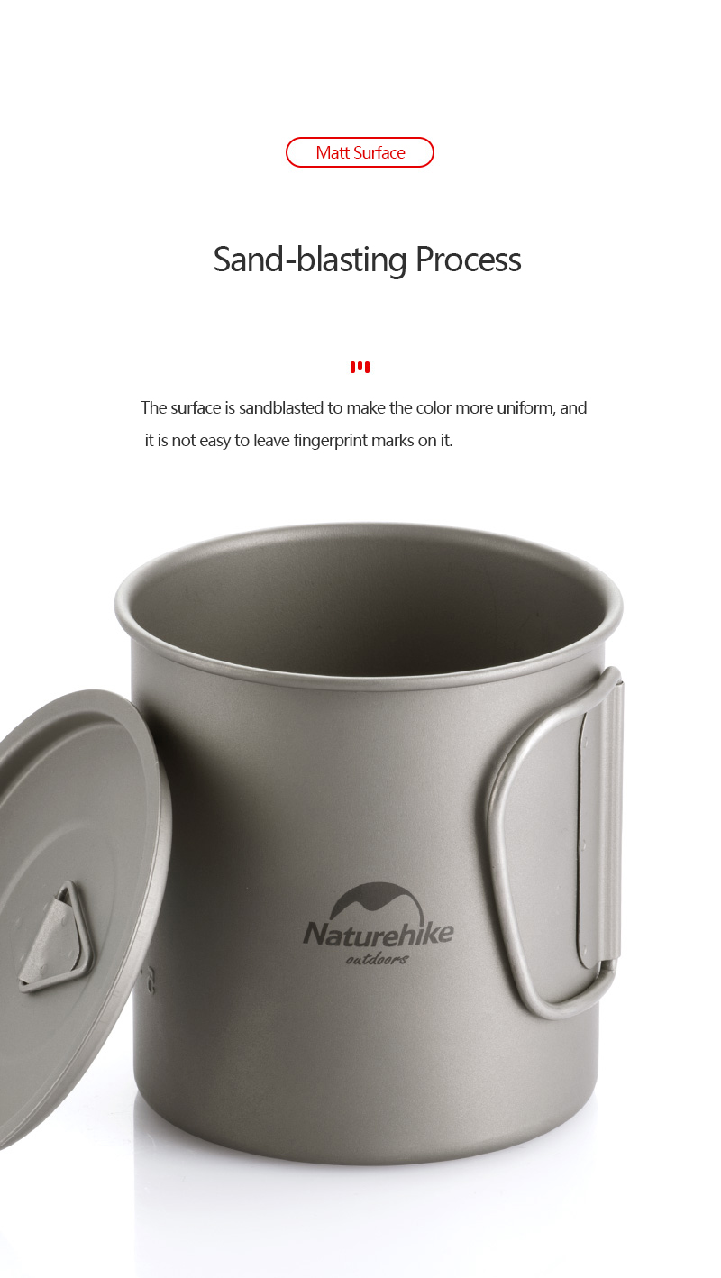 Cốc nước Titanium Naturehike NH20CJ005 an toàn mang đi cắm trại