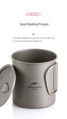 Cốc nước Titanium Naturehike NH20CJ005 an toàn mang đi cắm trại