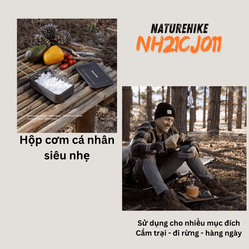 Hộp cơm cá nhân Naturehike NH21CJ011 - Nhôm Anode hóa