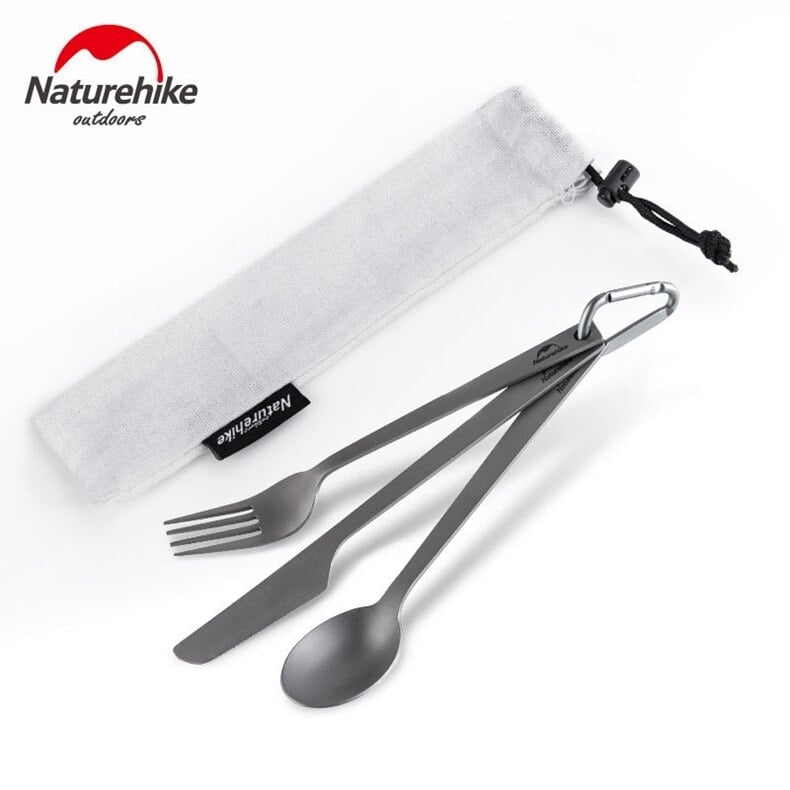 Bộ Dao – Muỗng – Dĩa Titanium Naturehike NH19T011-D siêu nhẹ